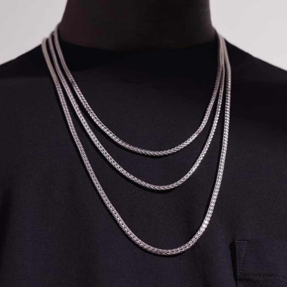 COPY - Sterling Silver wheat chain. 17.5” long unisex